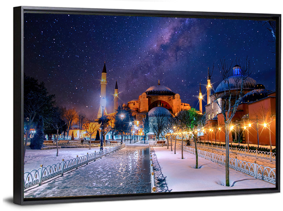 Hagia Sophia Under Starry Sky Wall Art