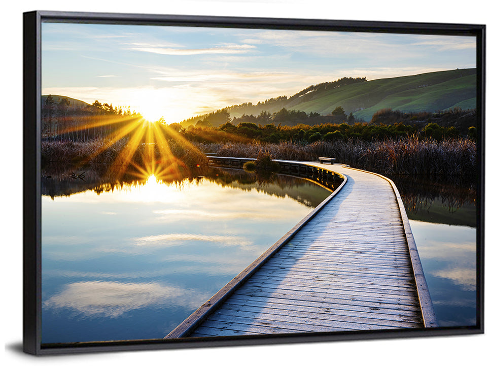 Hawkes Bay Frosted Boardwalk Sunrise Wall Art