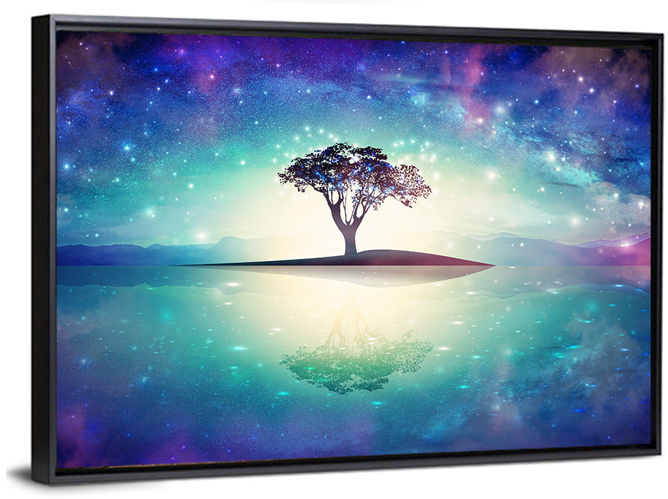 Island Tree and Starry Night Wall Art