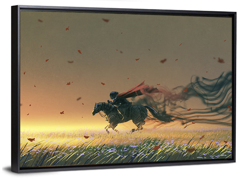 Unstoppable Knight with Red Cape Wall Art