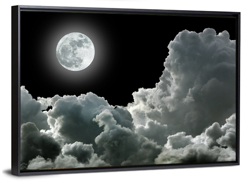 Cloudy Moon Light Wall Art