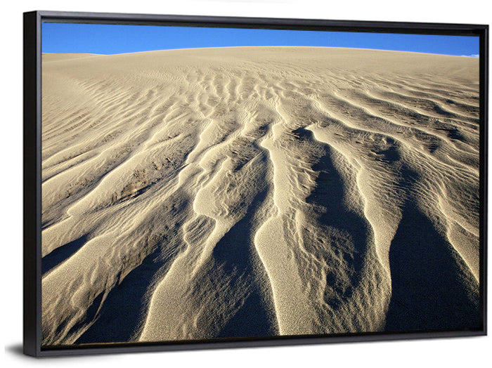 Endless Rippled Sand Dunes Wall Art as a framed canvas
