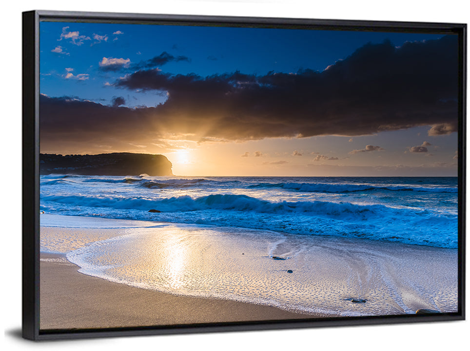 Macmasters Beach Golden Sunrise Wall Art