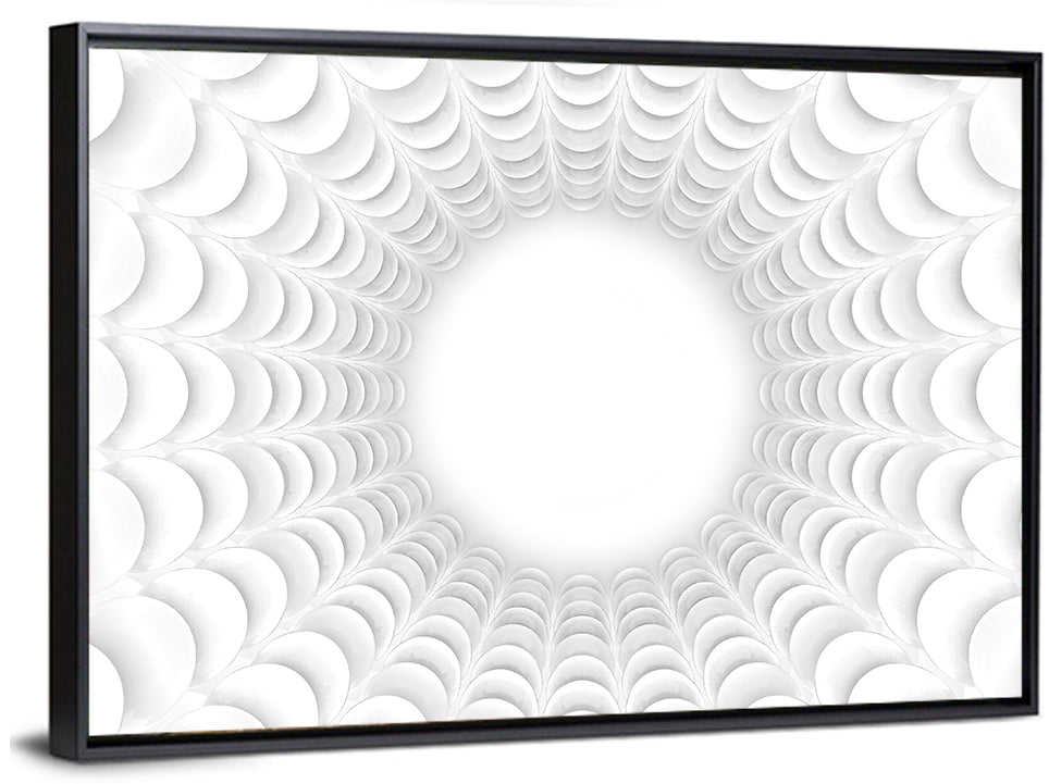 White Bubble Sphere Tunnel Wall Art