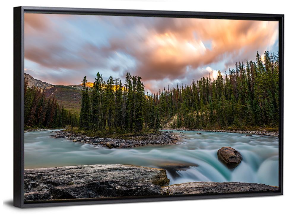Sunwapta Falls River View Wall Art