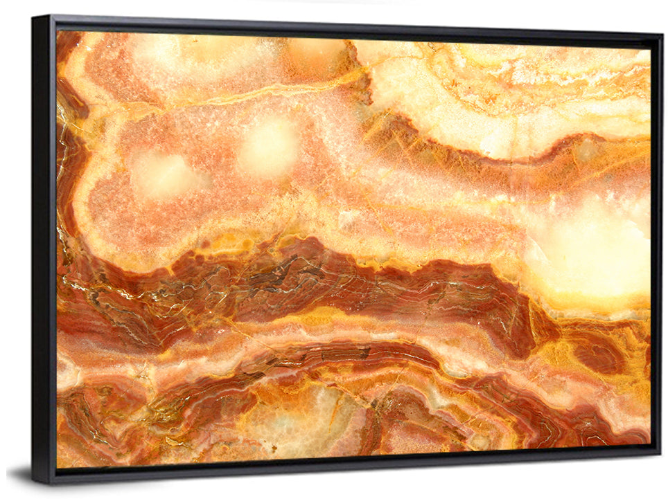 Golden Agate Stone Abstract Wall Art