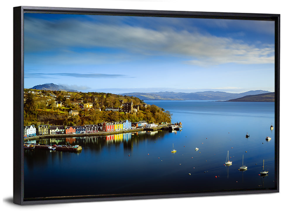 Portree Harbour Colorful Houses Wall Art