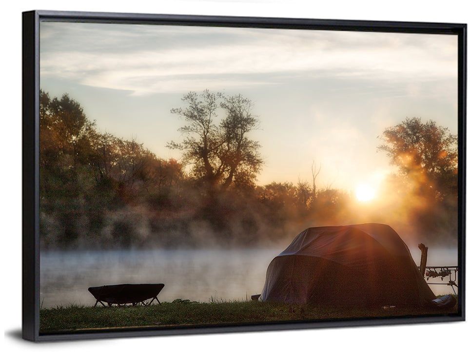 Fishing Tents at Sunrise Wall Art