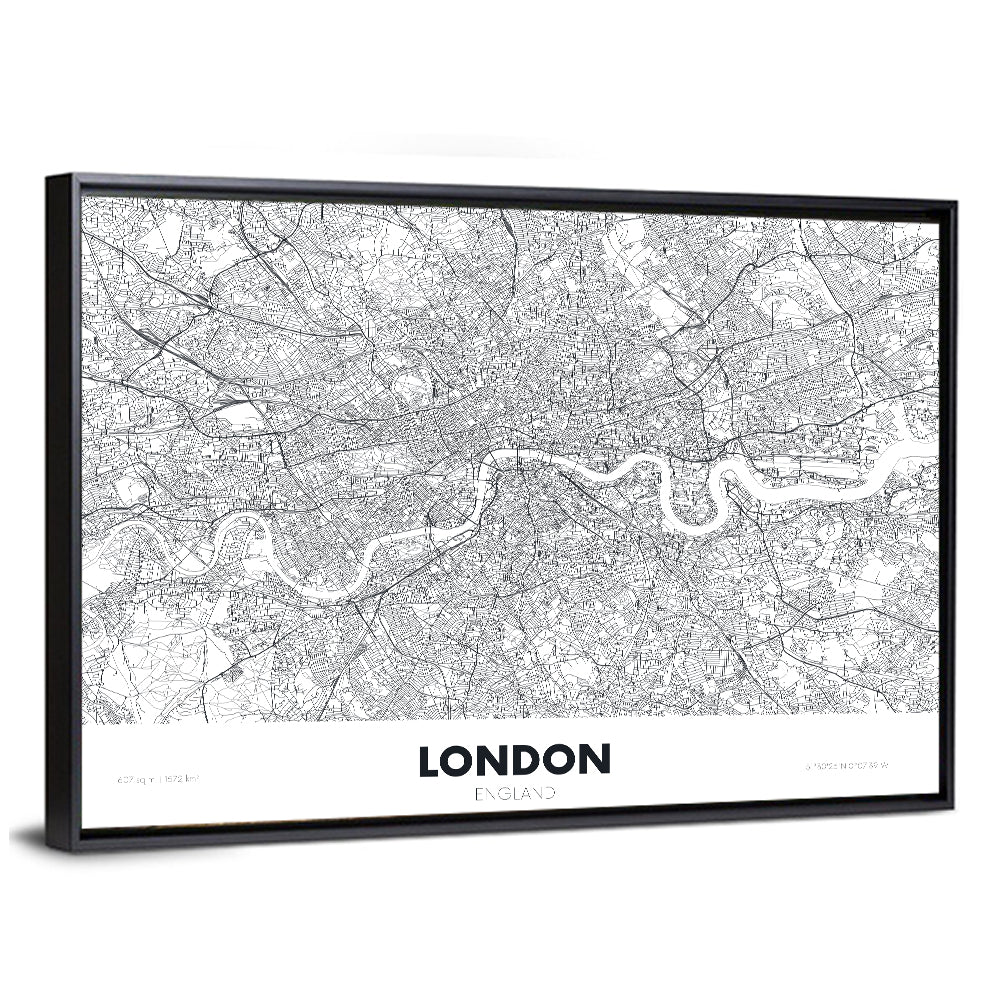 London River Map Wall Art