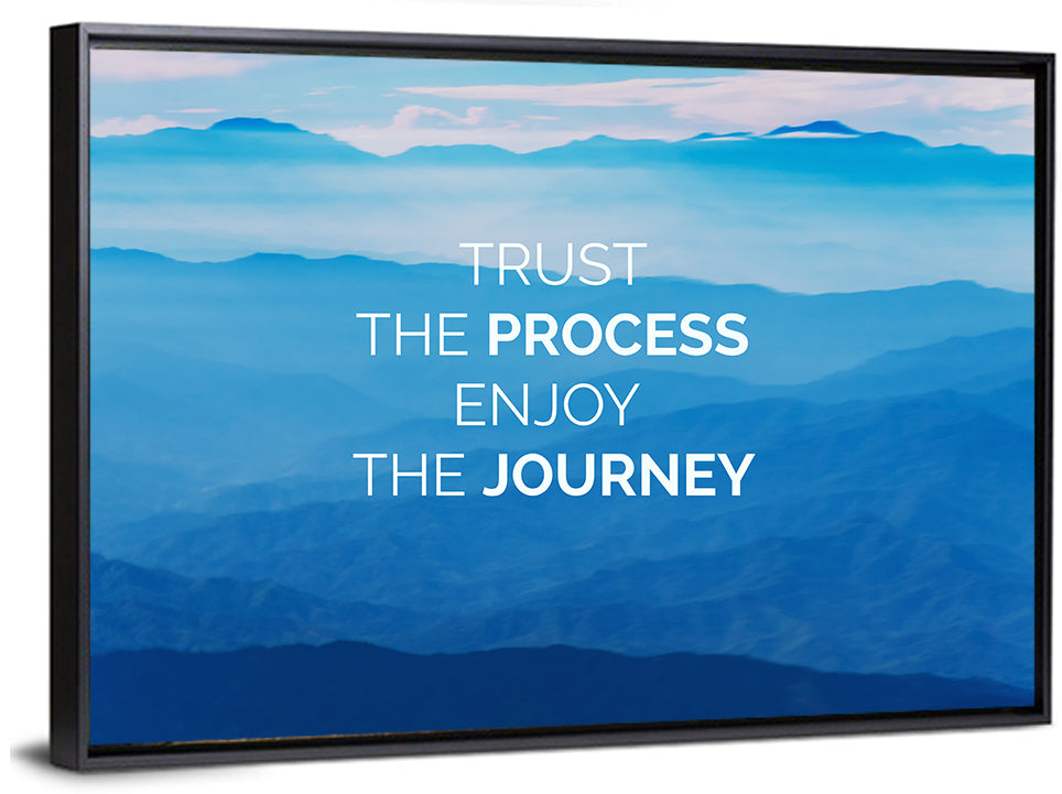 Trust the Process Mountain Layers Wall Art