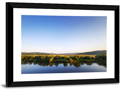 Peaceful River Sunset Wall Art