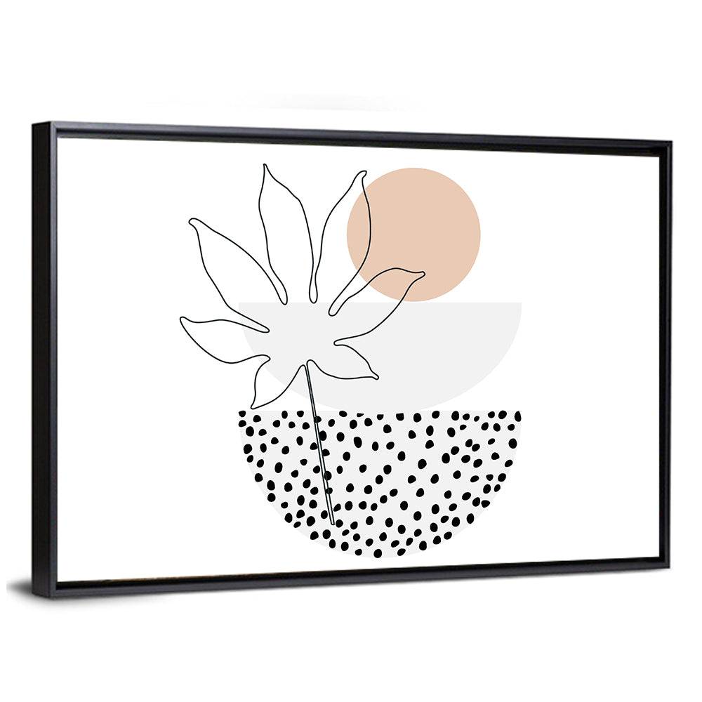 Palm Leaf with Peach Bowls Wall Art
