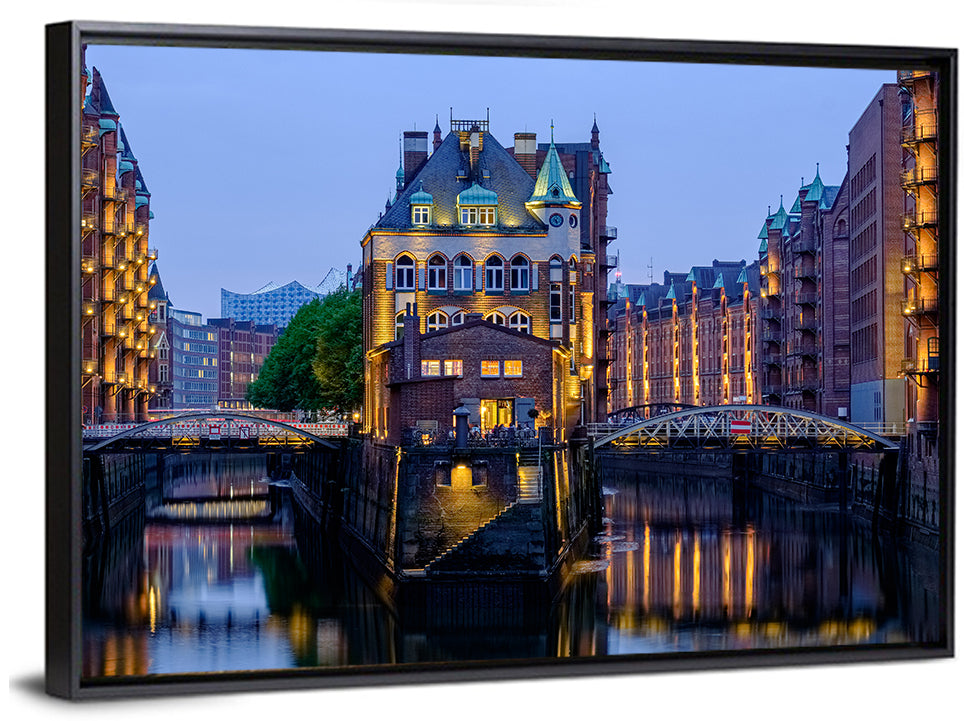Wasserschloss Blue Hour Reflections Wall Art