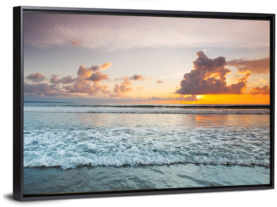 Golden Hour Beach Sunset Surf Wall Art