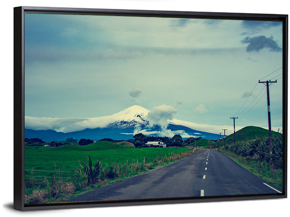 Empty Road to Mount Taranaki Wall Art