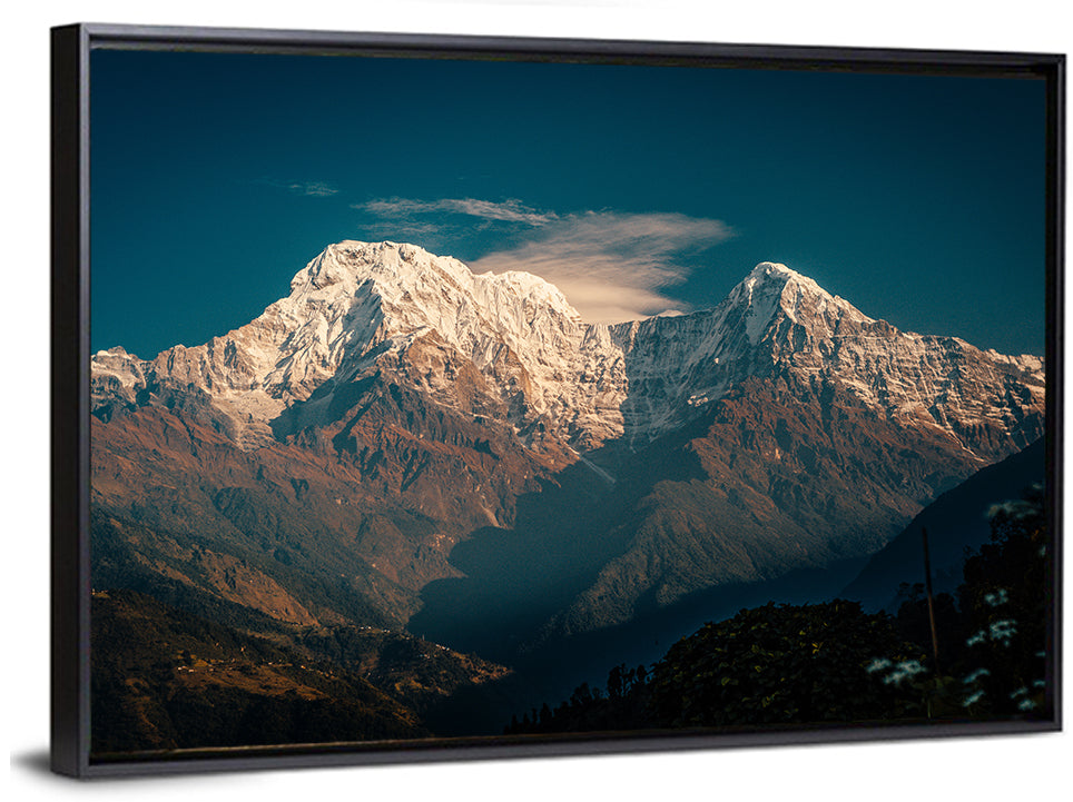 Annapurna South Summit with Wispy Clouds Wall Art