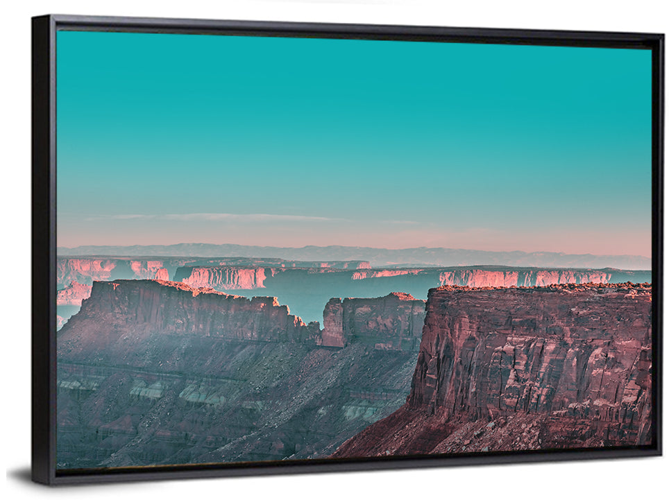 Sunlit Canyon Rim at Dusk Wall Art