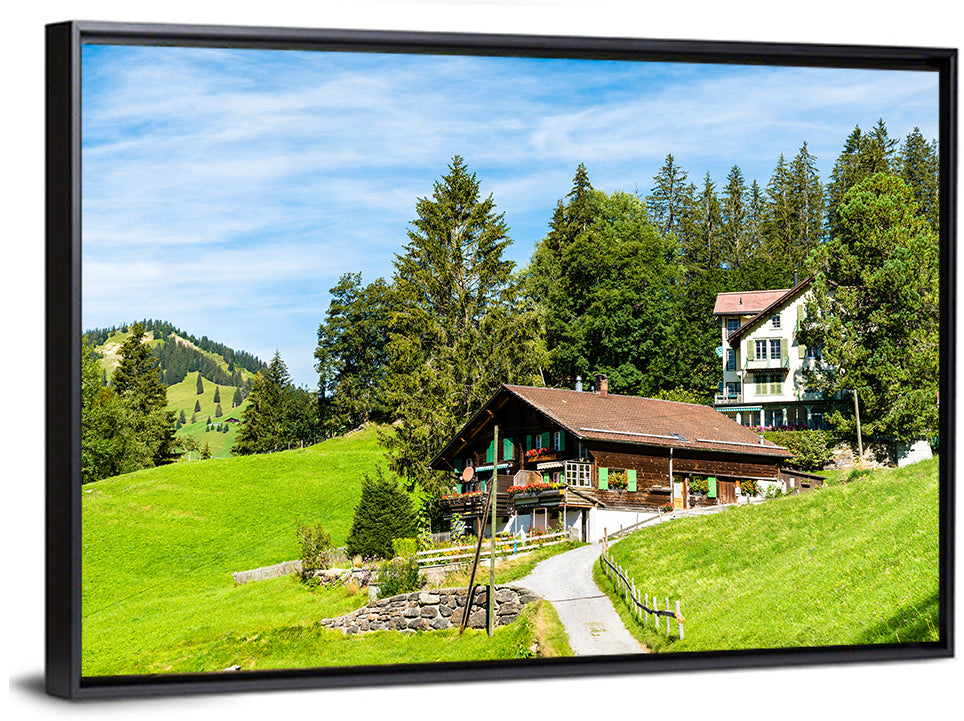 Wengen Alpine Chalet Path Wall Art