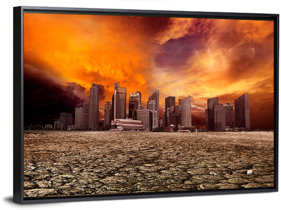 Desolate Desert City Wall Art