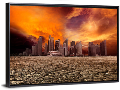 Desolate Desert City Wall Art