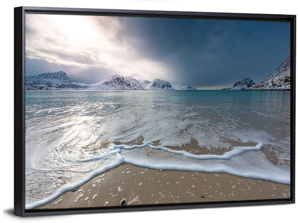 Haukland Beach Winter Light Wall Art