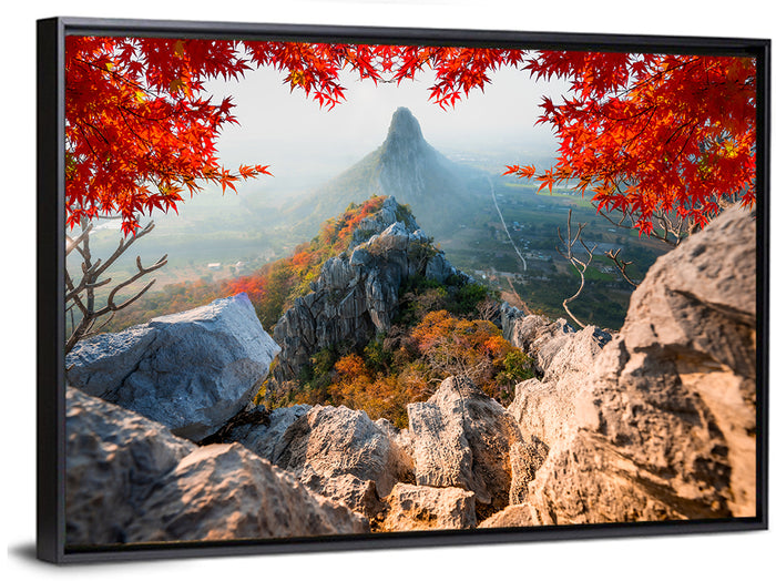 Khao Nor Maple Framed Peak Wall Art as a framed canvas