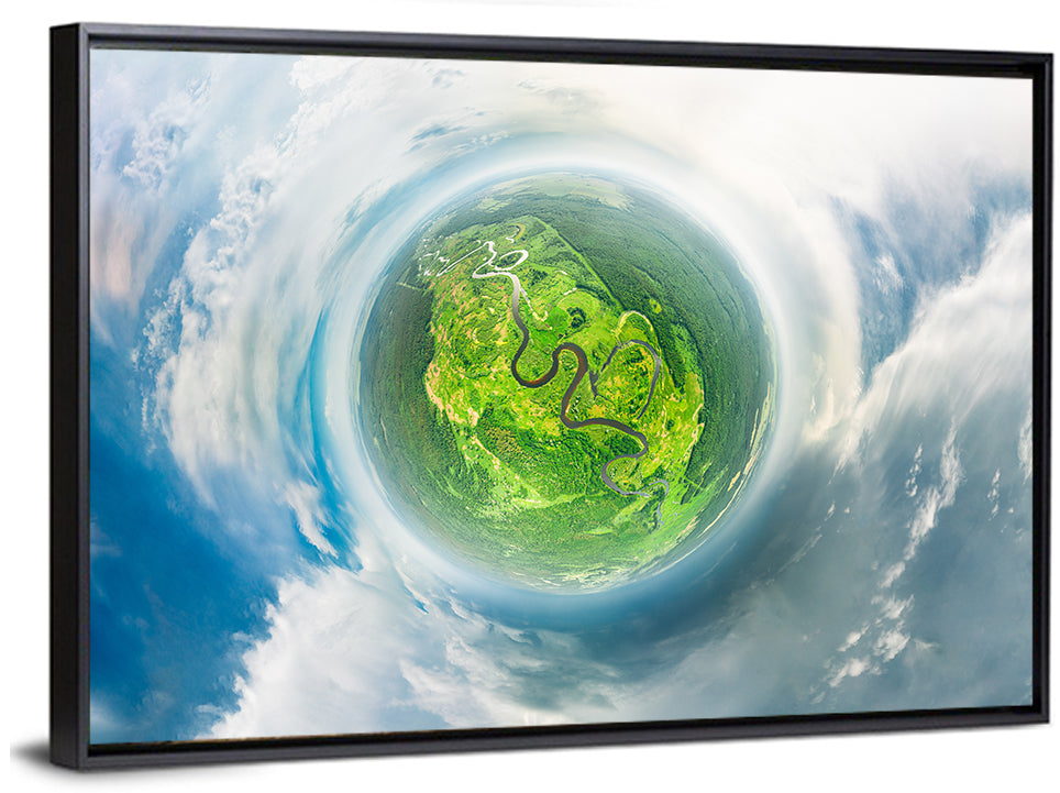 Spherical Forest from Space Wall Art