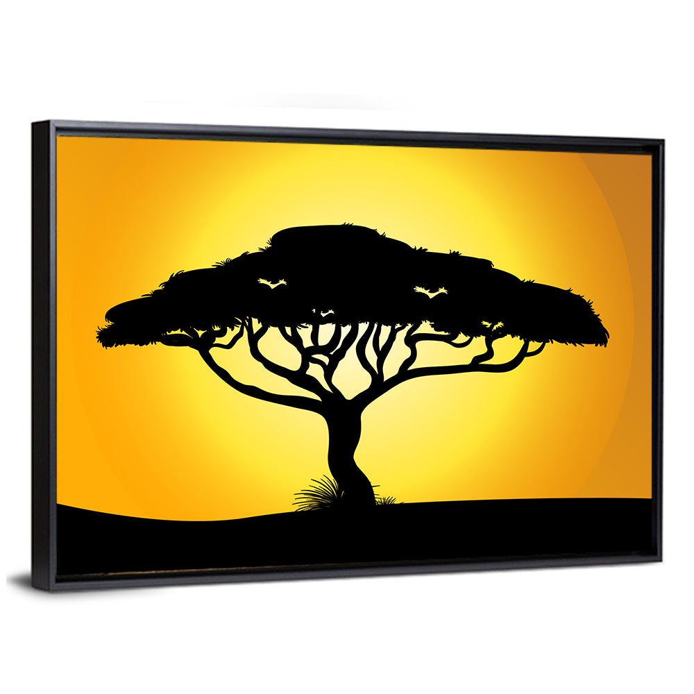 Tree at Sunset Wall Art