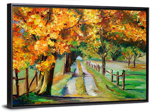 Country Road With Maple Wall Art