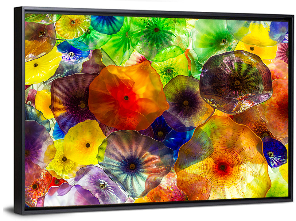 Kaleidoscopic Glass Bloom Abstract Wall Art
