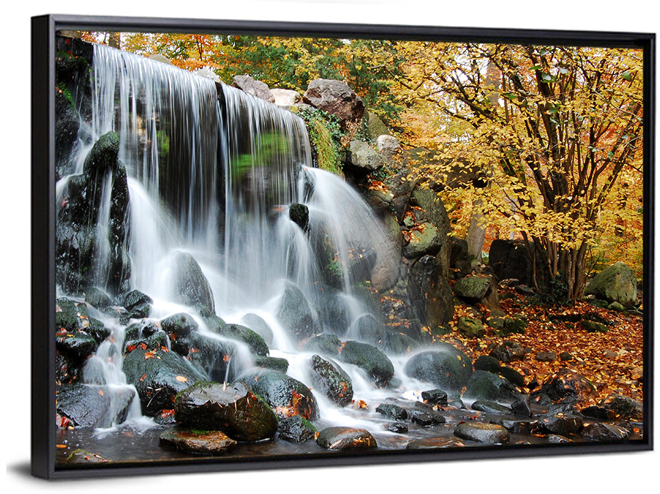 Autumn Waterfall at Sonsbeek Park Wall Art
