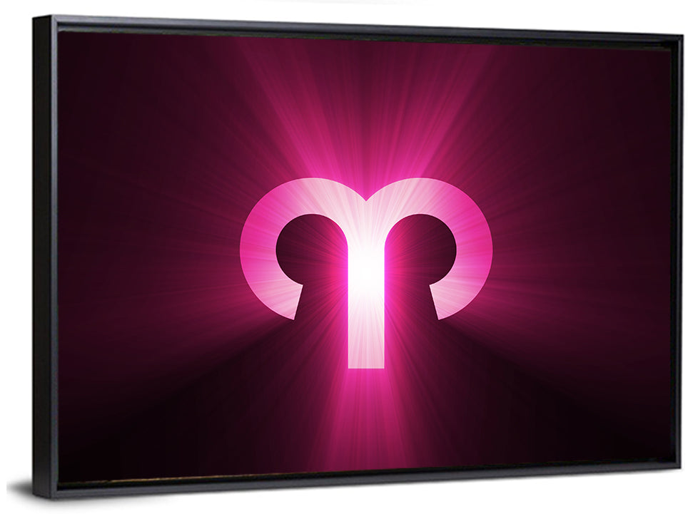 Radiant Aries Zodiac Emblem Wall Art