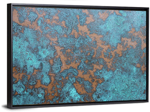 Aqua Rust Abstract Wall Art