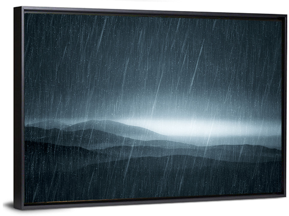 Rain Storm Over Mountains Wall Art