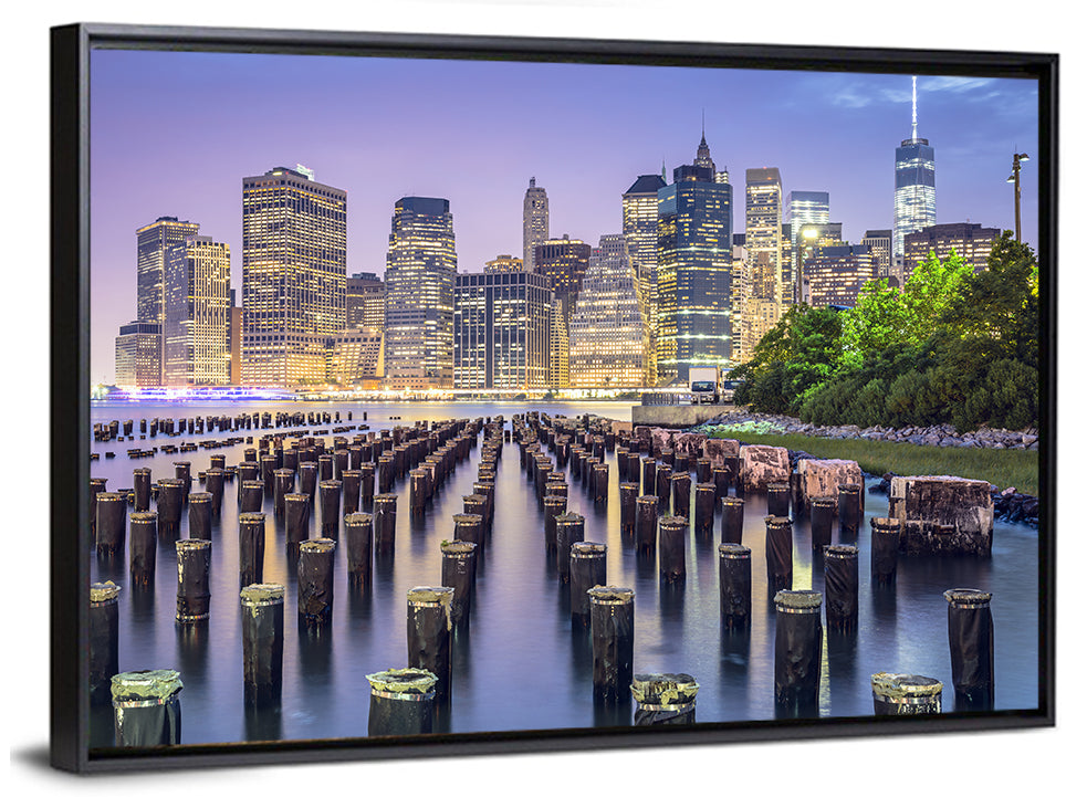 Manhattan Skyline at Twilight Wall Art