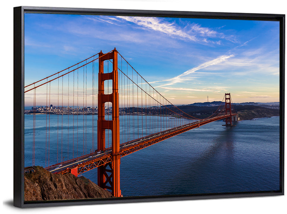 Golden Gate Bridge at Golden Hour Wall Art