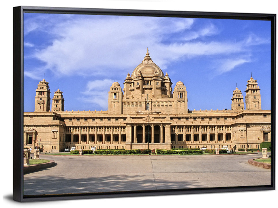 Umaid Bhawan Palace Under Clear Blue Sky Wall Art