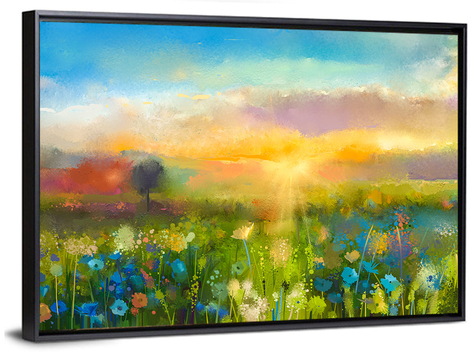 Sunset Wildflower Meadow Wall Art