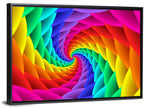 Rainbow Spiral Vortex Tunnel Wall Art