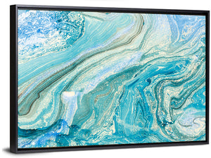 Flowing Gold Abstract Wall Art