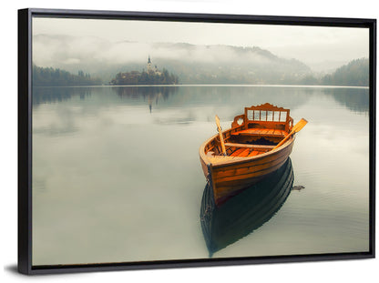 Boat In Lake Bled Wall Art