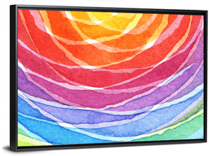 Watercolor Rainbow Abstract Wall Art