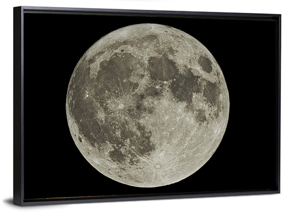 Full Moon with Tycho Rays Wall Art