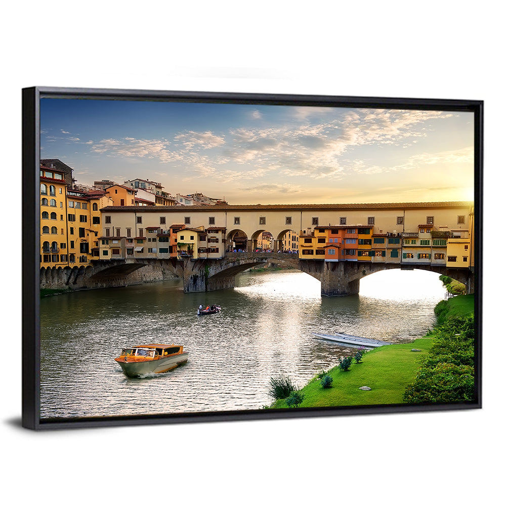 Ponte Vecchio at Golden Hour Wall Art