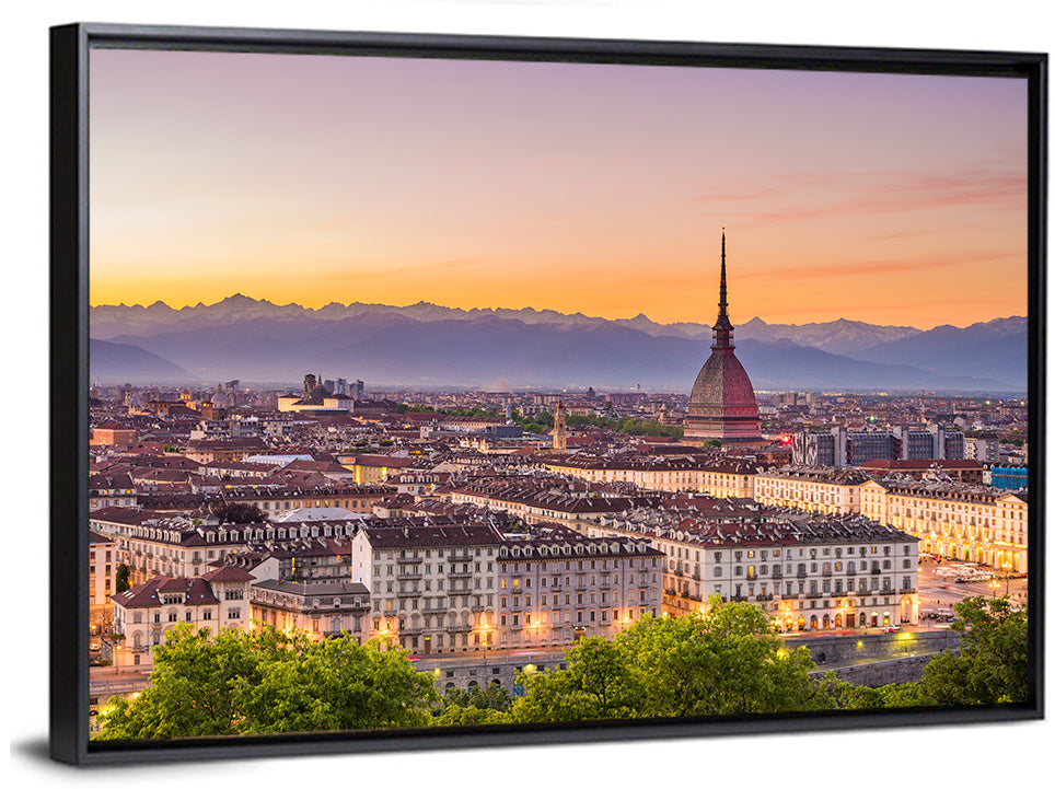 Turin Skyline at Golden Dusk Wall Art