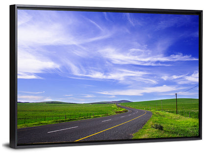 Road Through Green Fields Wall Art