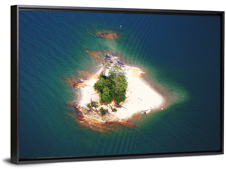 Lake Lanier Island Aerial View Wall Art