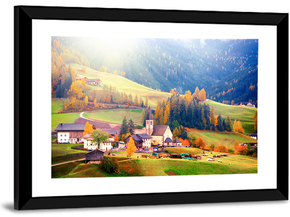 Santa Maddalena Golden Hour Wall Art