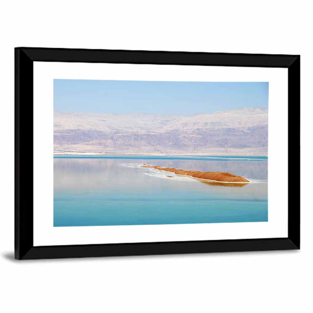 Dead Sea Island Reflection Wall Art