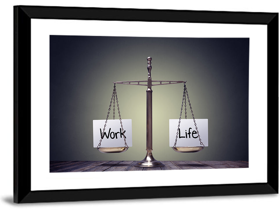Metallic Scale: Work and Life Wall Art